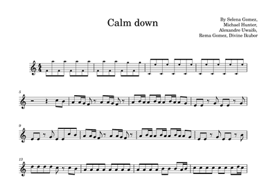 Calm Down (arr. Lkmusic)