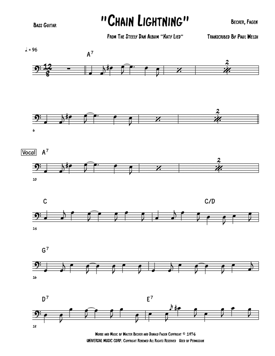 Chain Lightning (arr. Accubass)