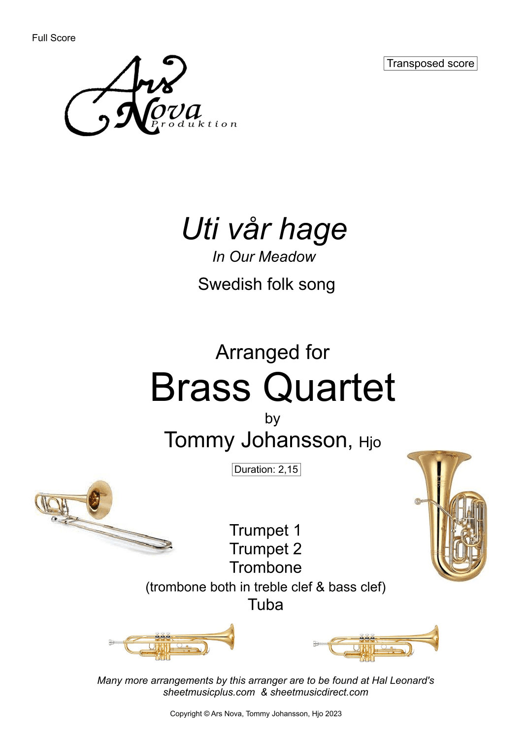 Uti vår hage (arr. Tommy Johansson, Hjo)