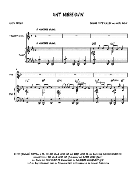 Ain't Misbehavin' (arr. Nick Lacanski)