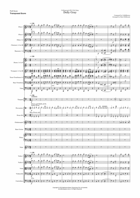 Dolly Gray - Collingwood AFL club song. Vocal and Orchestra (arr. Daryl McKenzie)
