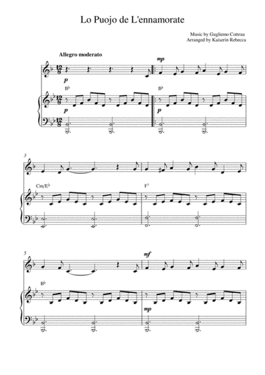Lo Puojo de L'ennamorate (The Young Man in Love) (arr. Kaiserin Rebecca)