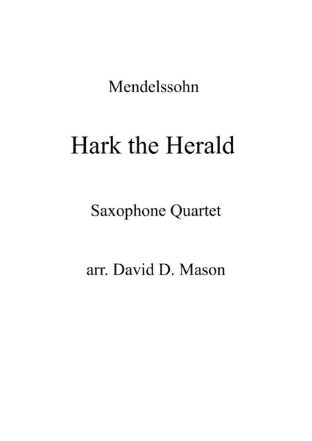 Hark the Herald Angels Sing (arr. David D. Mason)