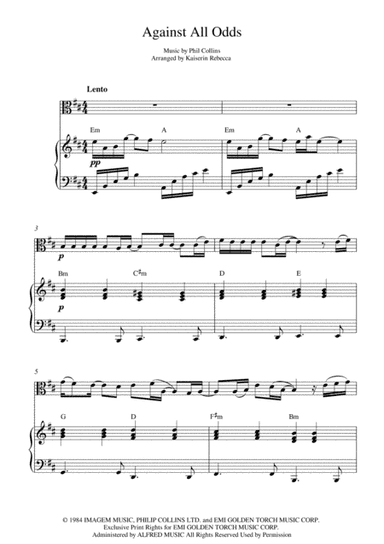 Against All Odds (take A Look At Me Now) (arr. Kaiserin Rebecca)