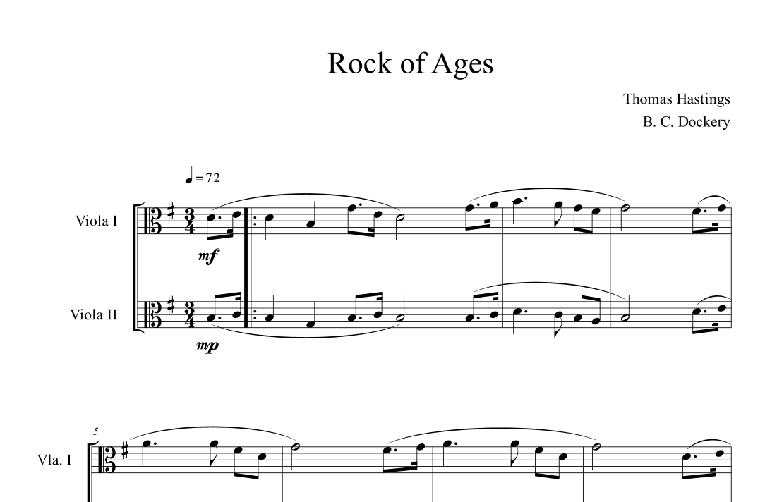 Rock of Ages (Viola Duet) (arr. B. C. Dockery)