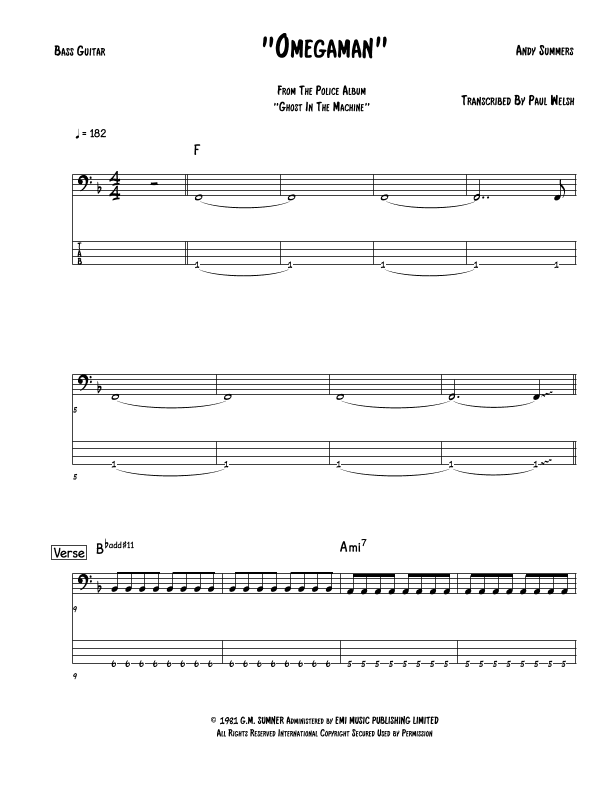 Omegaman (arr. P Welsh)