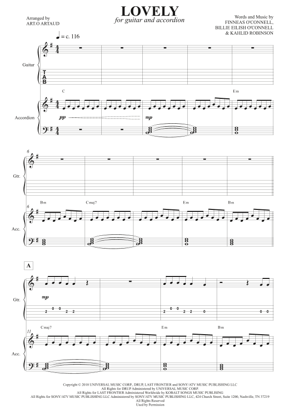 Lovely (arr. Art.o Artaud)