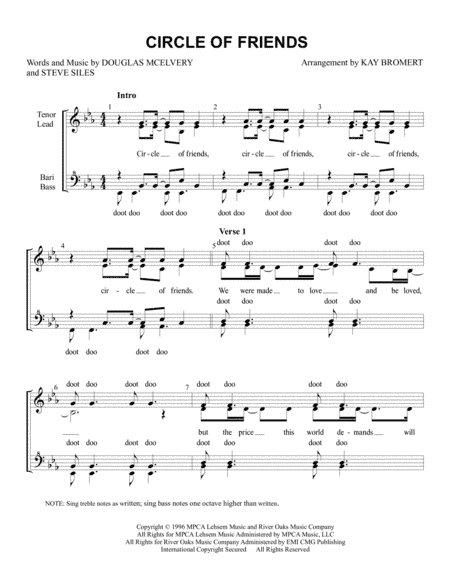 Circle Of Friends (arr. Kay Bromert)