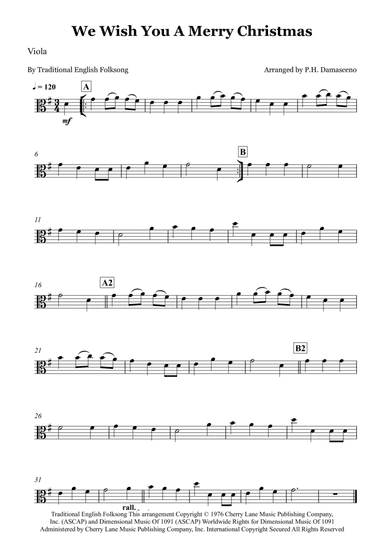 We Wish You A Merry Christmas (arr. P.H. Damasceno)