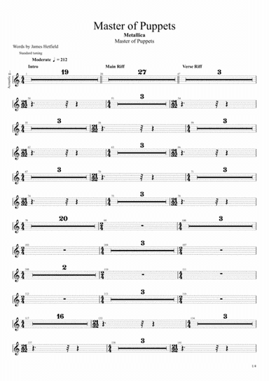 Master Of Puppets (arr. Hugo Neves)