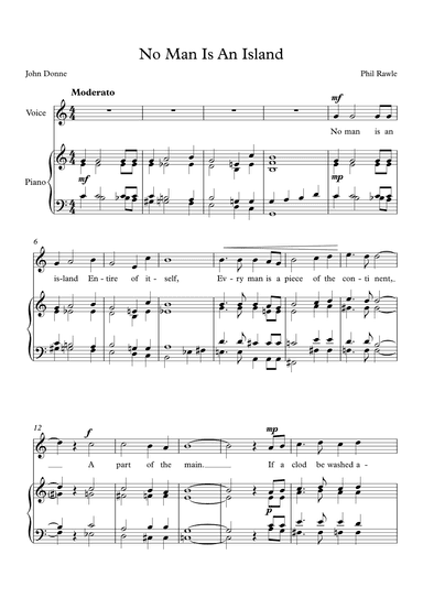 No Man Is An Island - Vocal Solo