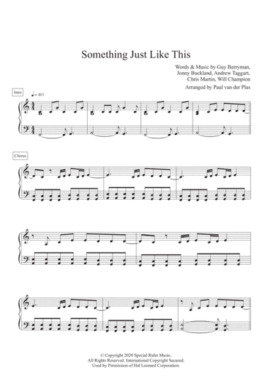 Something Just Like This (arr. Paul van der Plas)