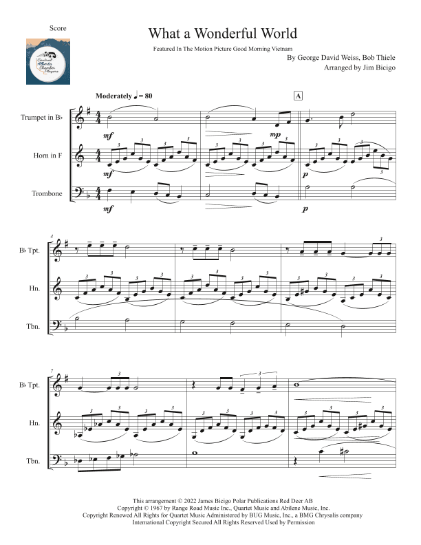 What A Wonderful World (arr. Jim Bicigo)