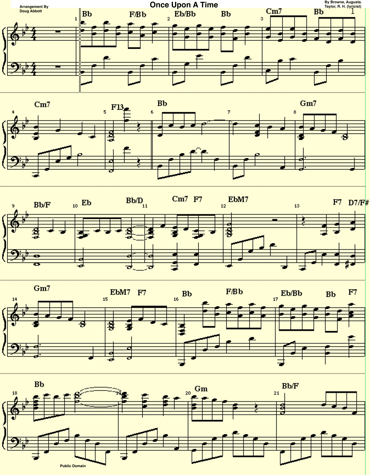 Once Upon A Time - Advanced (arr. Doug Abbott)