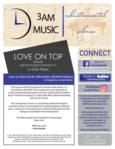 Love On Top (arr. James Marler)