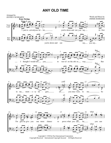 Any Old Time (arr. Jeffrey Schwartz)