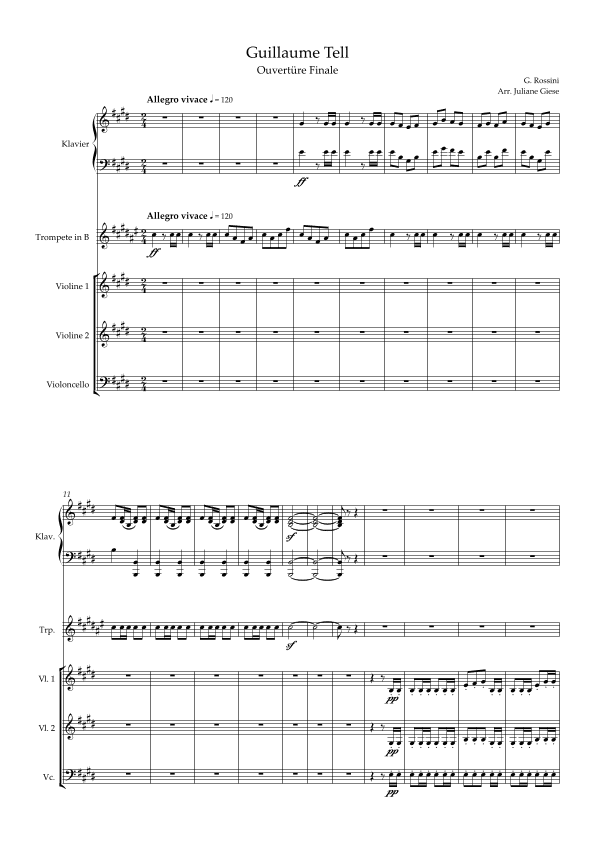 Guillaume Tell Finale (arr. Juliane Giese)