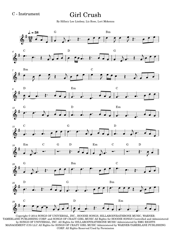 Girl Crush (arr. Fabio Eduardo de Oliveira)