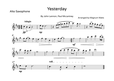 Yesterday (arr. Magnum Watts)