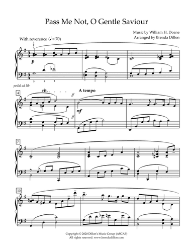 Pass Me Not ,O Gentle Saviour (arr. Brenda Dillon)