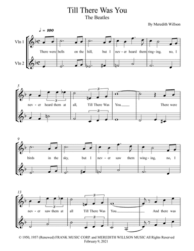 Till There Was You (arr. Wesley S. SIlva)