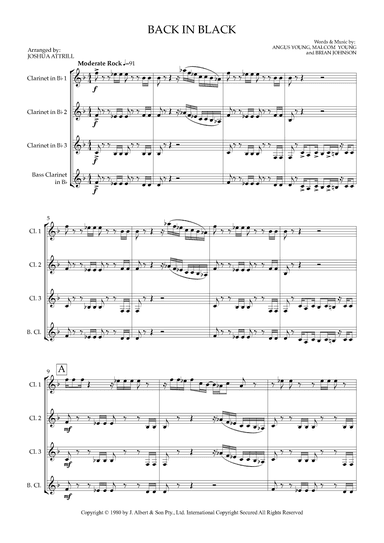 Back In Black (arr. Joshua Attrill)