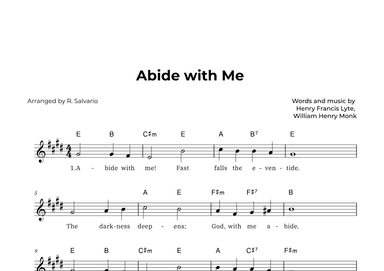 Abide with Me (Key of E Major) (arr. R. Salvario)