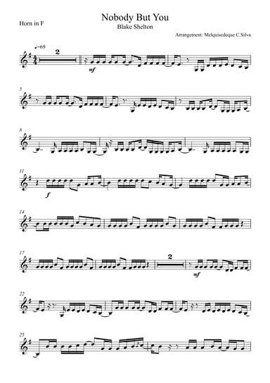 Nobody But Me (arr. Melquisedeque C.Silva)
