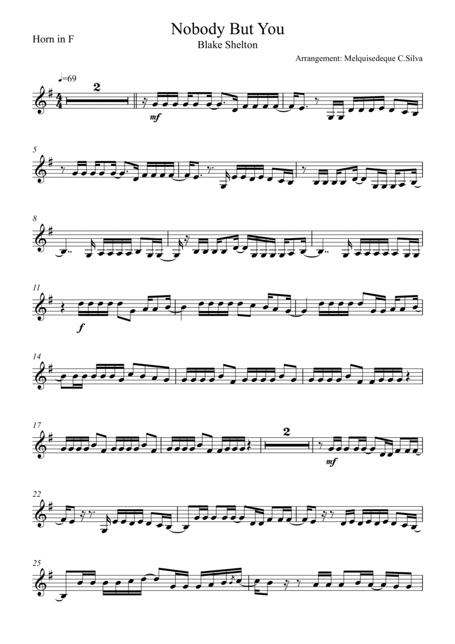 Nobody But Me (arr. Melquisedeque C.Silva)