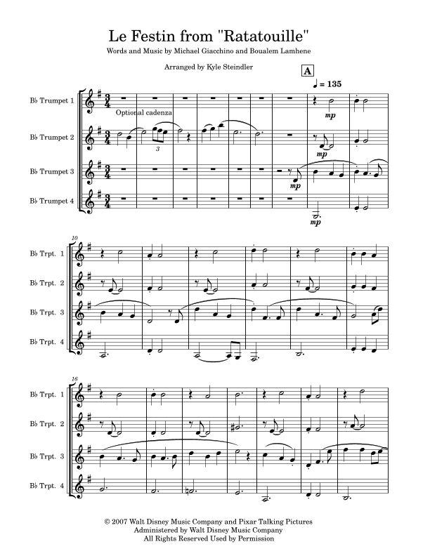 Le Festin (arr. Kyle Steindler)