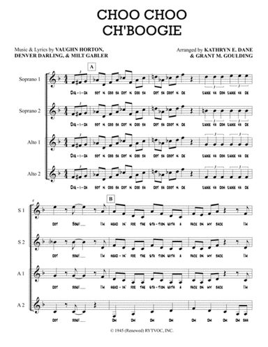 Choo Choo Ch' Boogie (arr. Kathryn E. Dane, Grant M. Goulding)