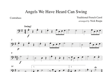 Angels We Have Heard Can Swing - Contrabass part (arr. Nick Raspa)
