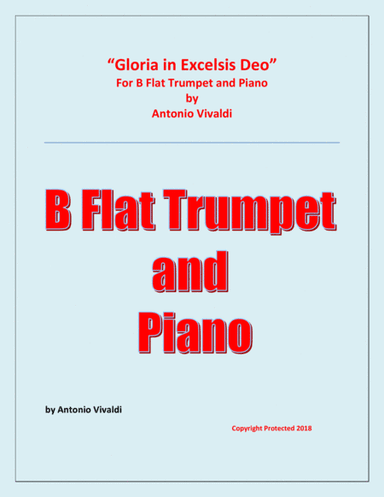 Gloria In Excelsis Deo - Solo Bb Trumpet/ B Flat Trumpet and Piano - Advanced Intermediate (arr. Raymond Fenech)