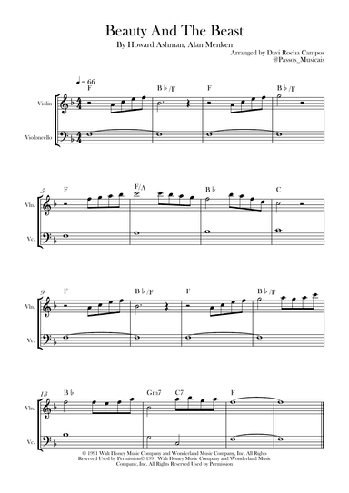 Beauty And The Beast (arr. Davi Rocha Campos)