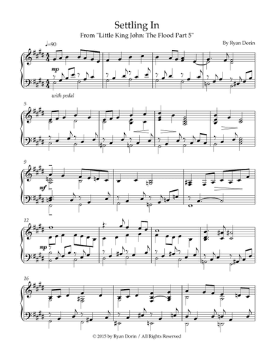 Little King John The Flood 5: Settling In for Solo Piano