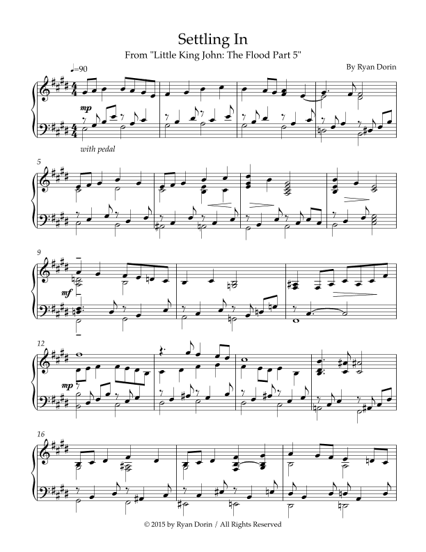 Little King John The Flood 5: Settling In for Solo Piano