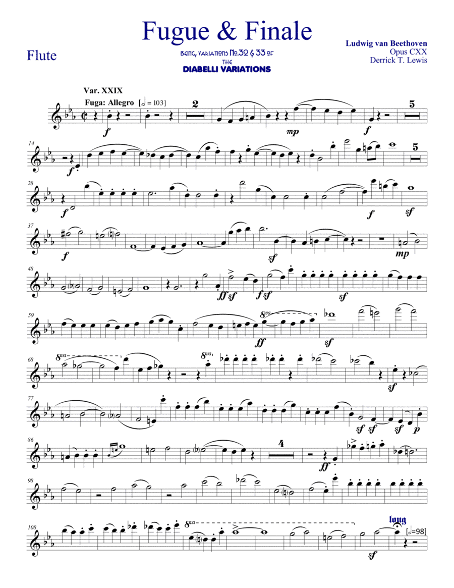 Fugue & Finale: Diabelli Variations (arr. Derrick Thomas Lewis)