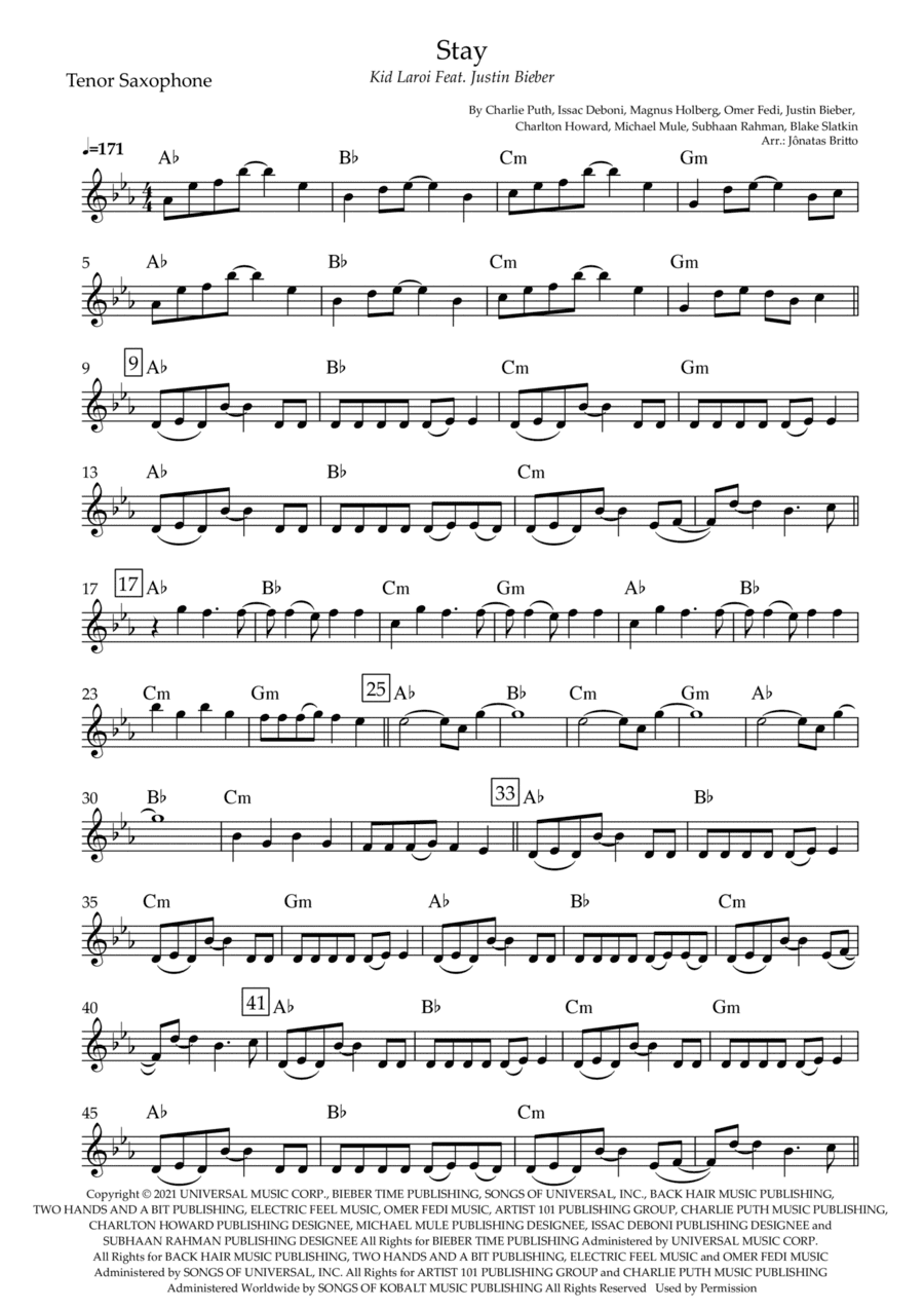 Stay (arr. Jônatas Britto)