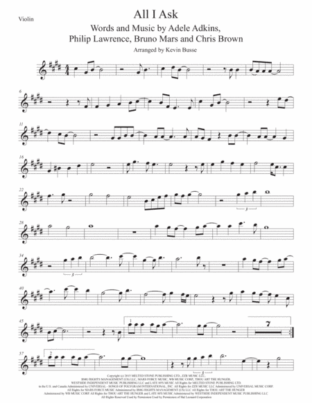 All I Ask (arr. Kevin Busse)