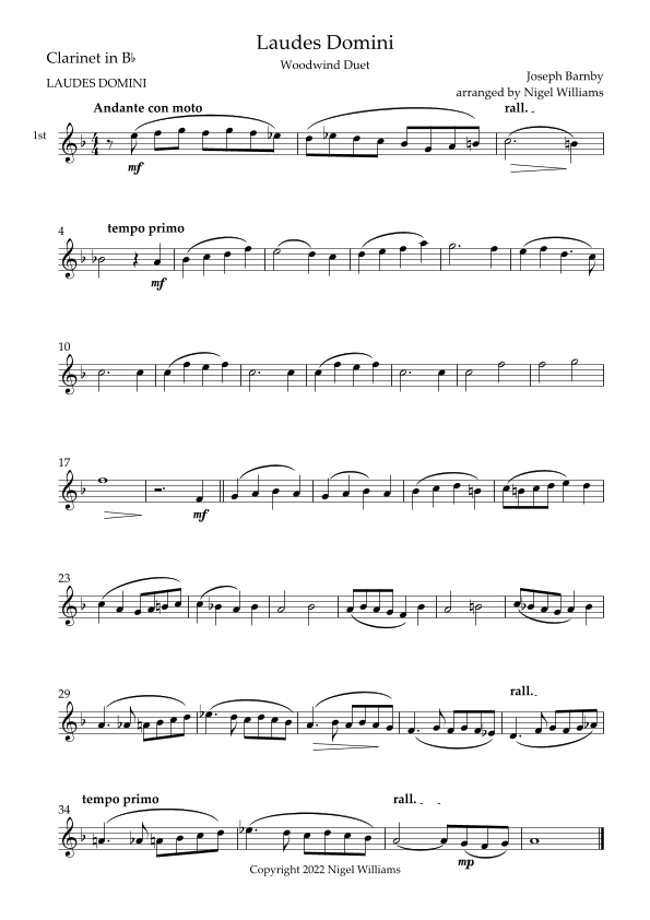 Laudes Domini (arr. Nigel Williams)