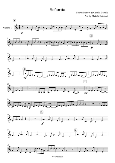 Senorita (arr. Mykola Dziurakh)