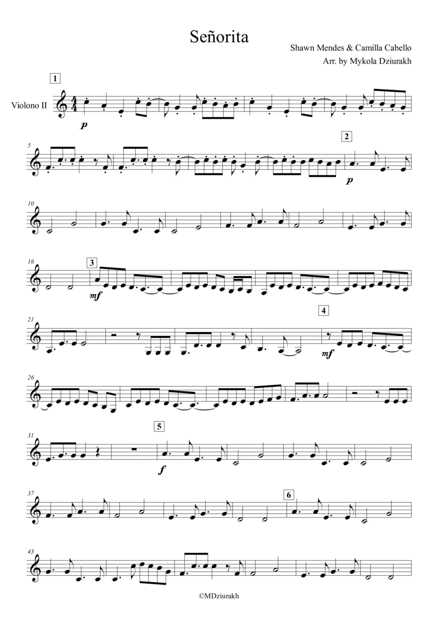 Senorita (arr. Mykola Dziurakh)