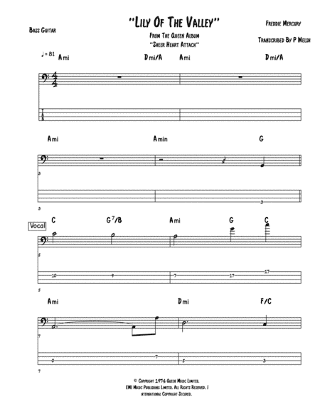 Lily Of The Valley (arr. Accubass)