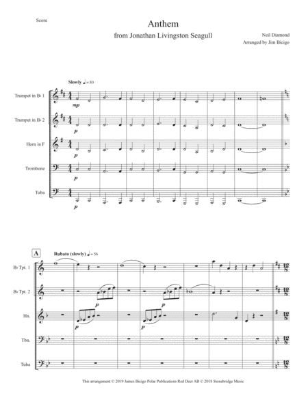 Anthem (sanctus) (arr. Jim Bicigo)