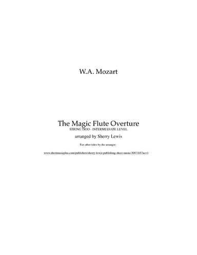 The Magic Flute Overture, Adagio and Allegro (arr. Sherry Lewis)