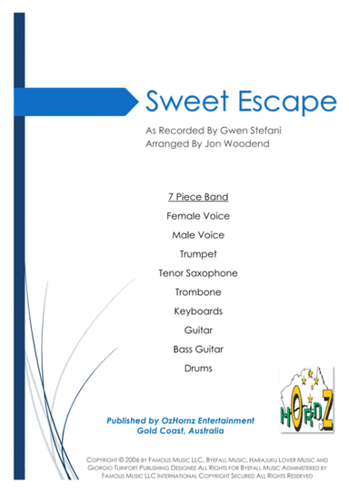 The Sweet Escape (arr. Jon Woodend)