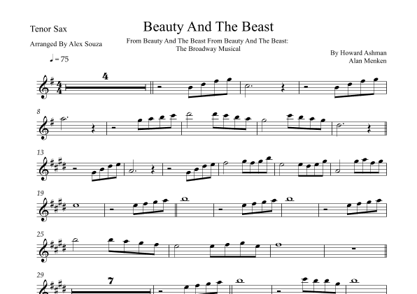 Beauty And The Beast (arr. Alex Souza)