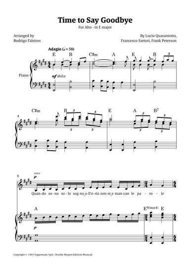 Time To Say Goodbye (arr. Rodrigo Faleiros)