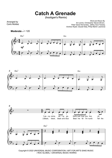Catch A Grenade (hooligan's Mix) (arr. Carlo Moldez)