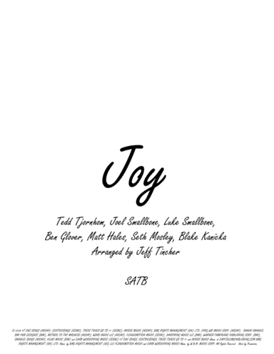 Joy (arr. Jeff Tincher)
